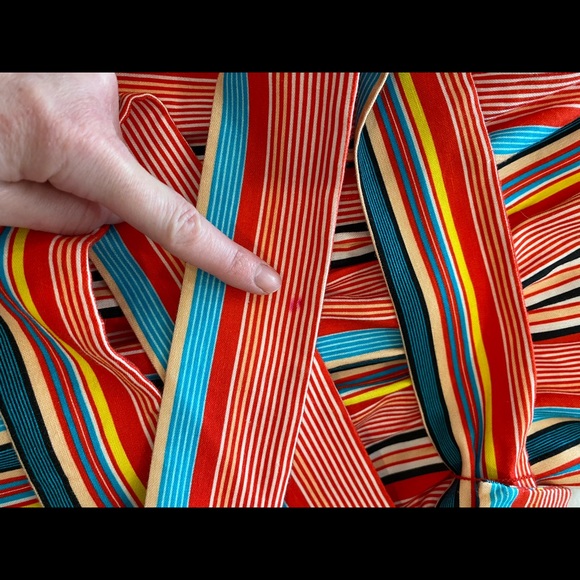 Alice + Olivia Lucie cropped wide leg halter striped belted jumpsuit - Picture 8 of 9